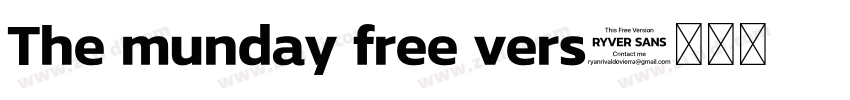 The munday free vers字体转换